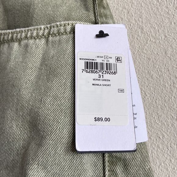 Guess Marino Shorts NWT Sz 31 Verve green - Picture 8 of 12